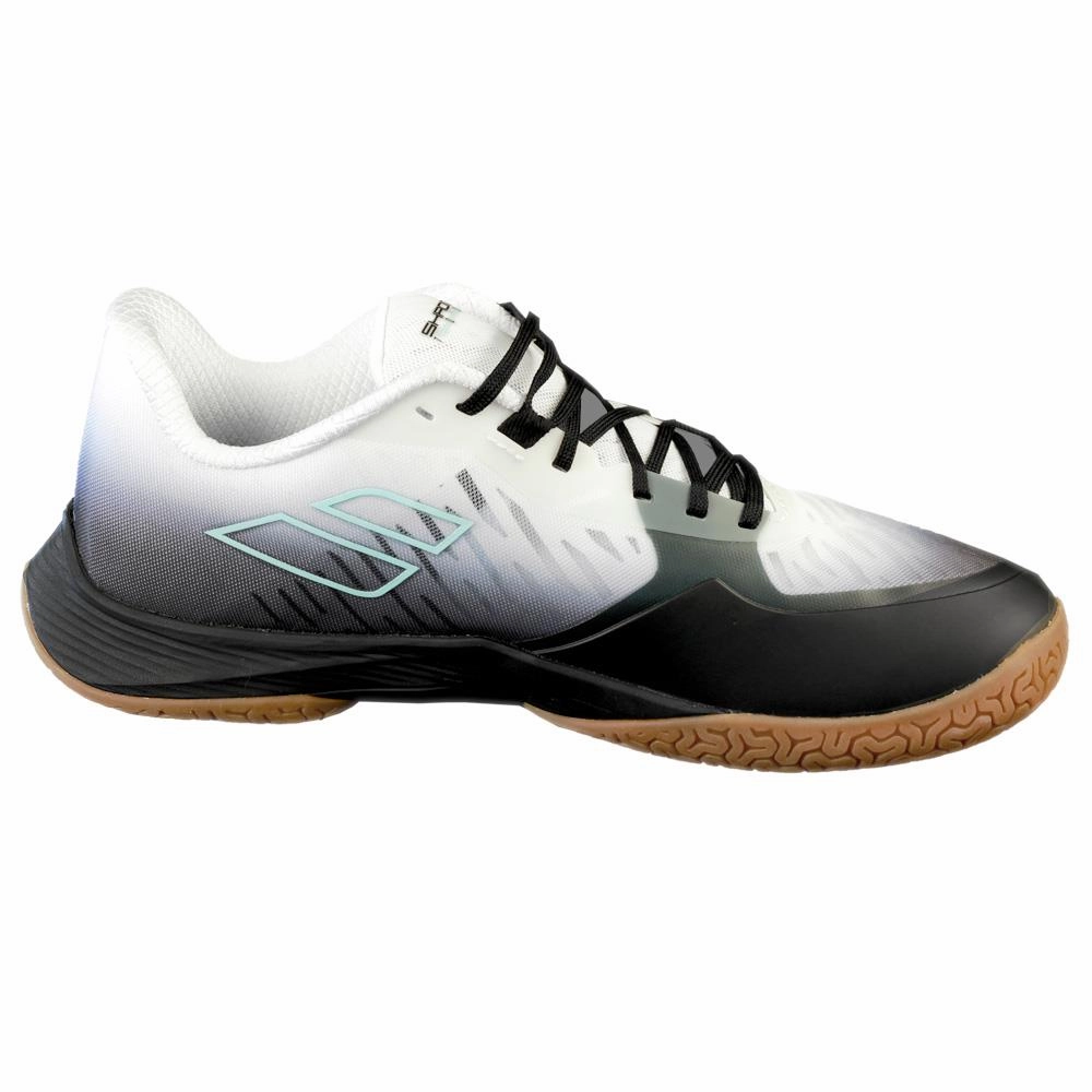 Wide Badminton Shoes Babolat Men's Shadow Tour 5 - Black/White