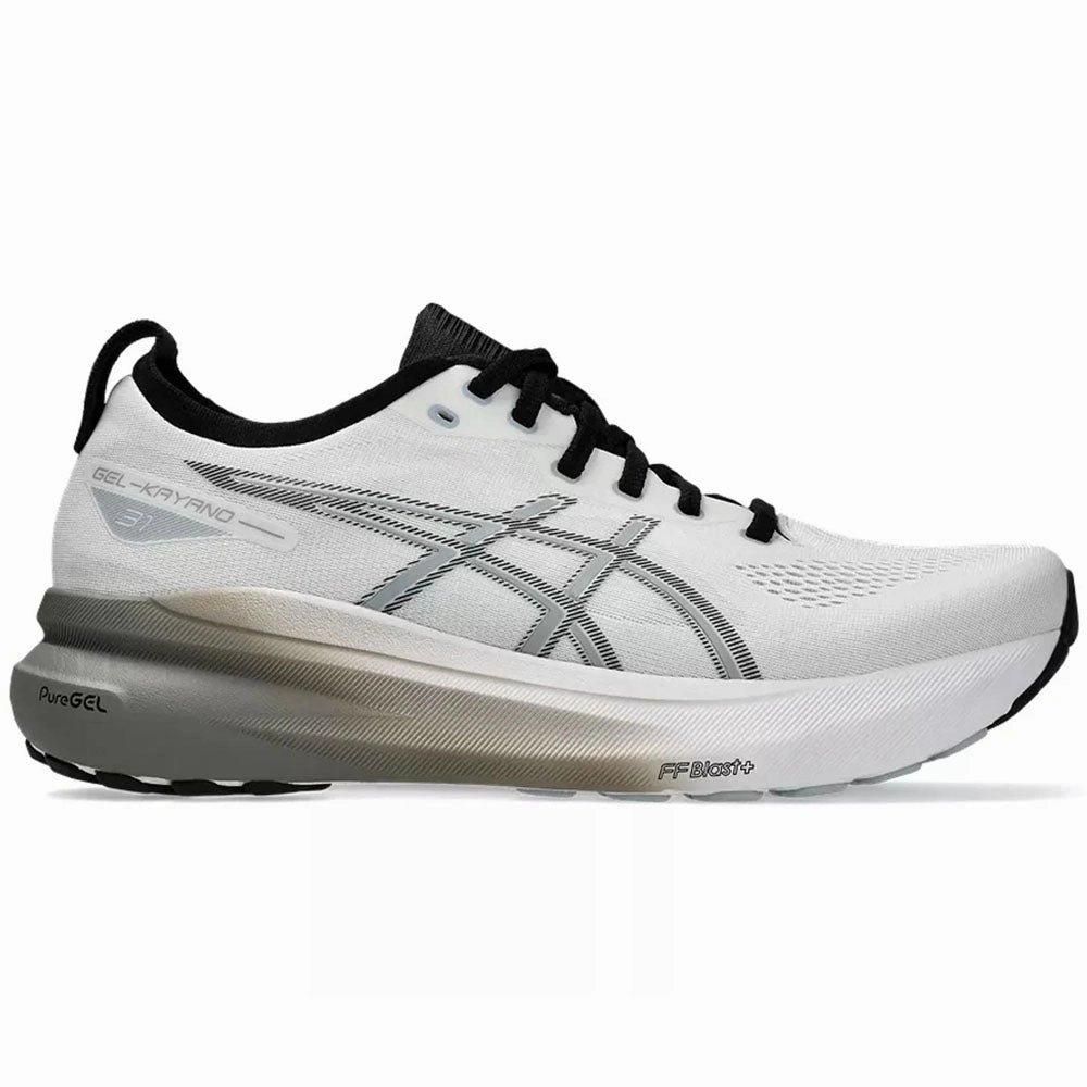 Men's Asics Gel-Kayano 31, White/Piedmont Grey, 8 D Medium Asics Ex Eos Wrestling Shoes