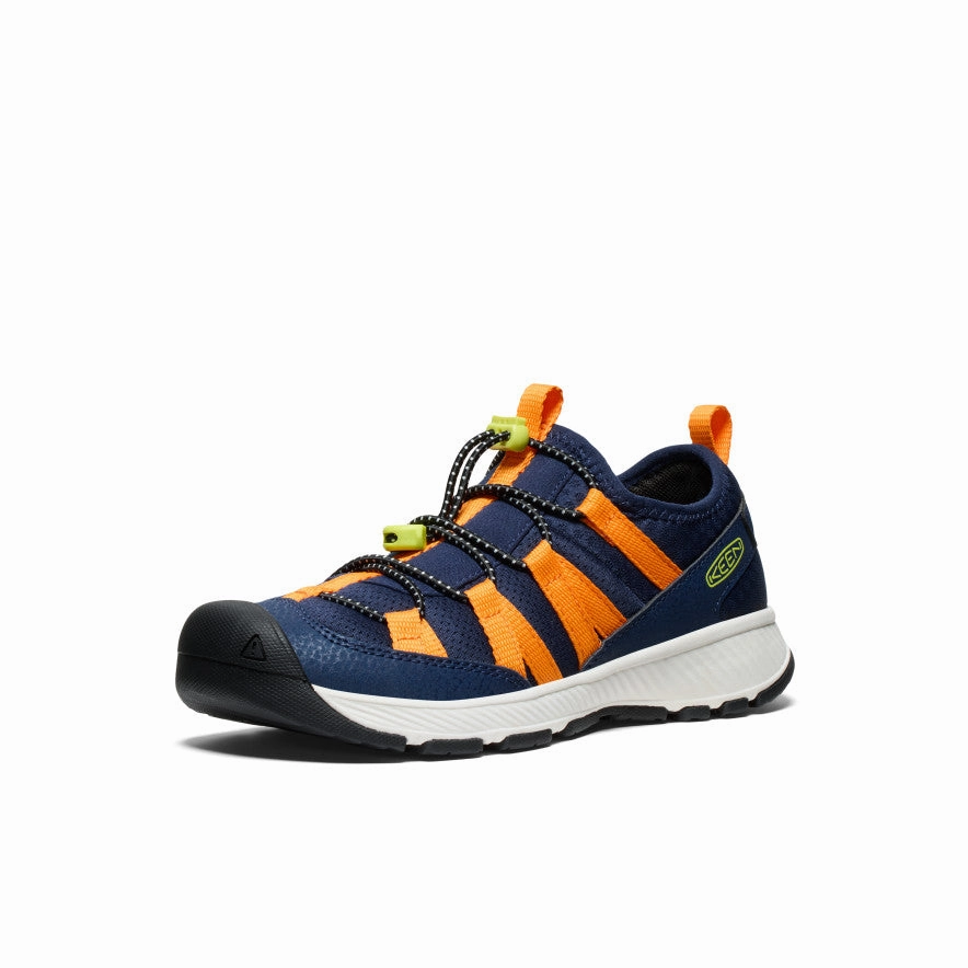 Waterproof Work Shoes Nearby Big Kids' Motozoa Sneaker  |  Naval Academy/Bright Marigold