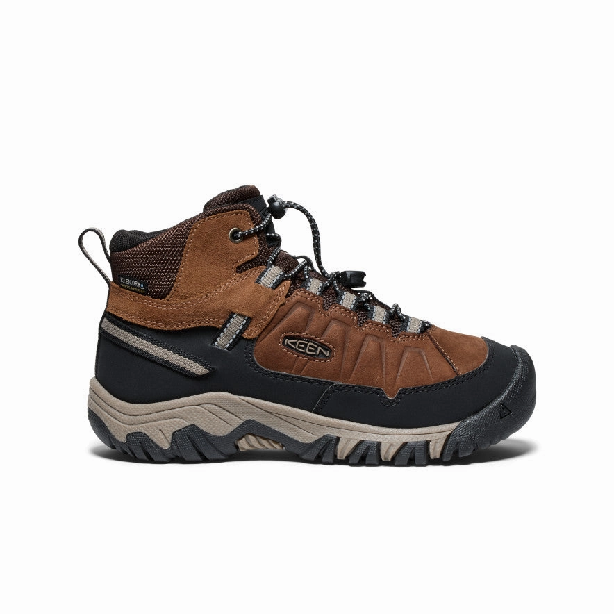Big Kids' Targhee IV Waterproof Hiking Boot  |  Bison/Brindle Wide Fit Hiking Shoes