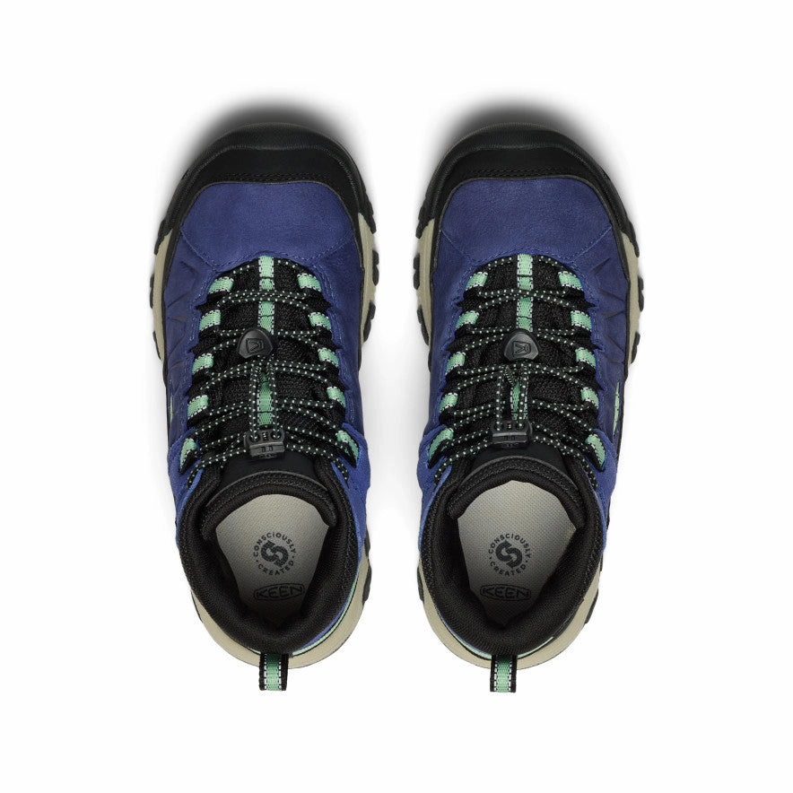 Timberland Hiking Shoes Big Kids' Targhee IV Waterproof Hiking Boot  |  Skipper Blue/Hemlock