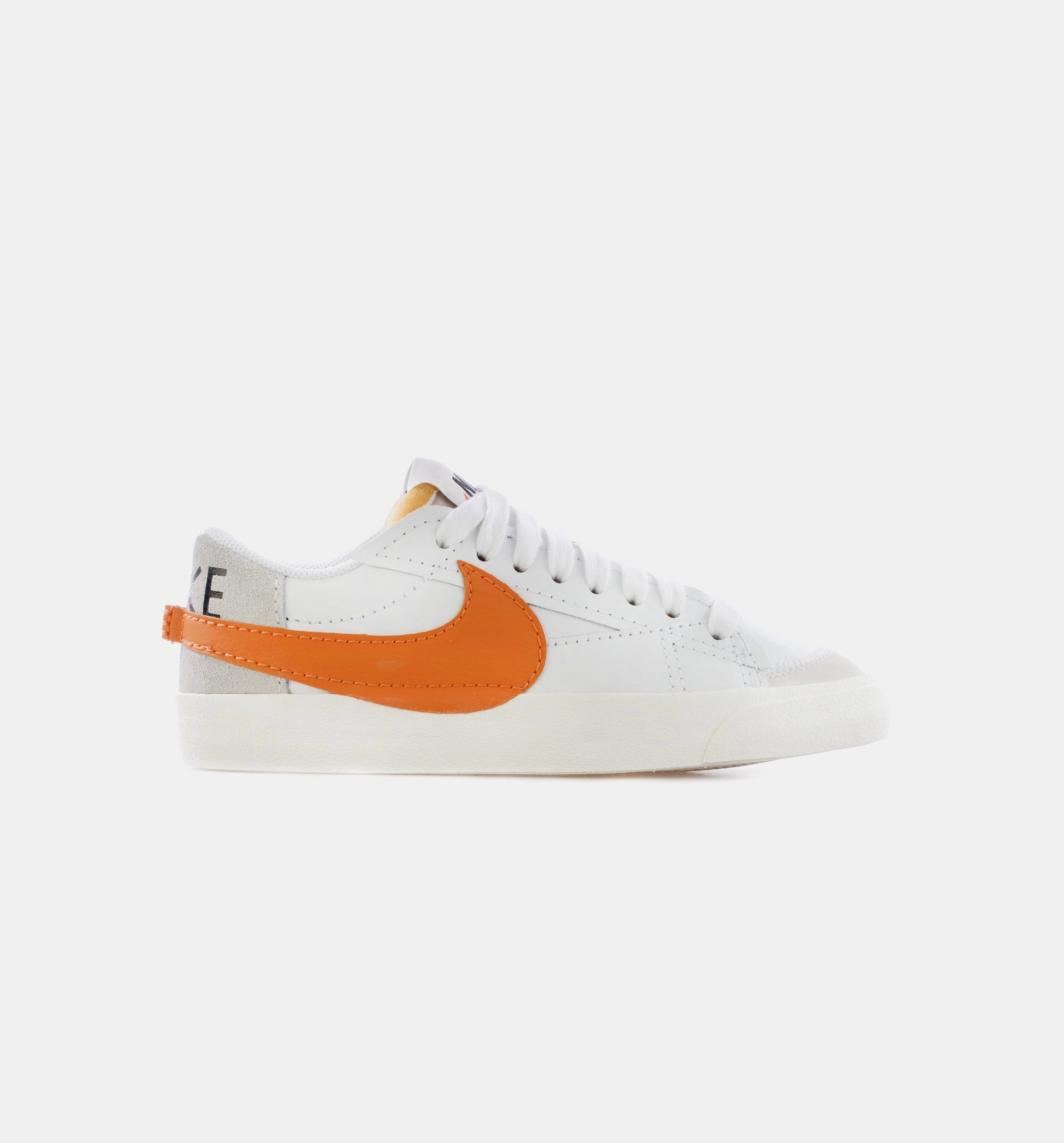 Weather Shoes Nike Blazer Low 77 Jumbo Swoosh Mens Lifestyle Shoe - White/Orange