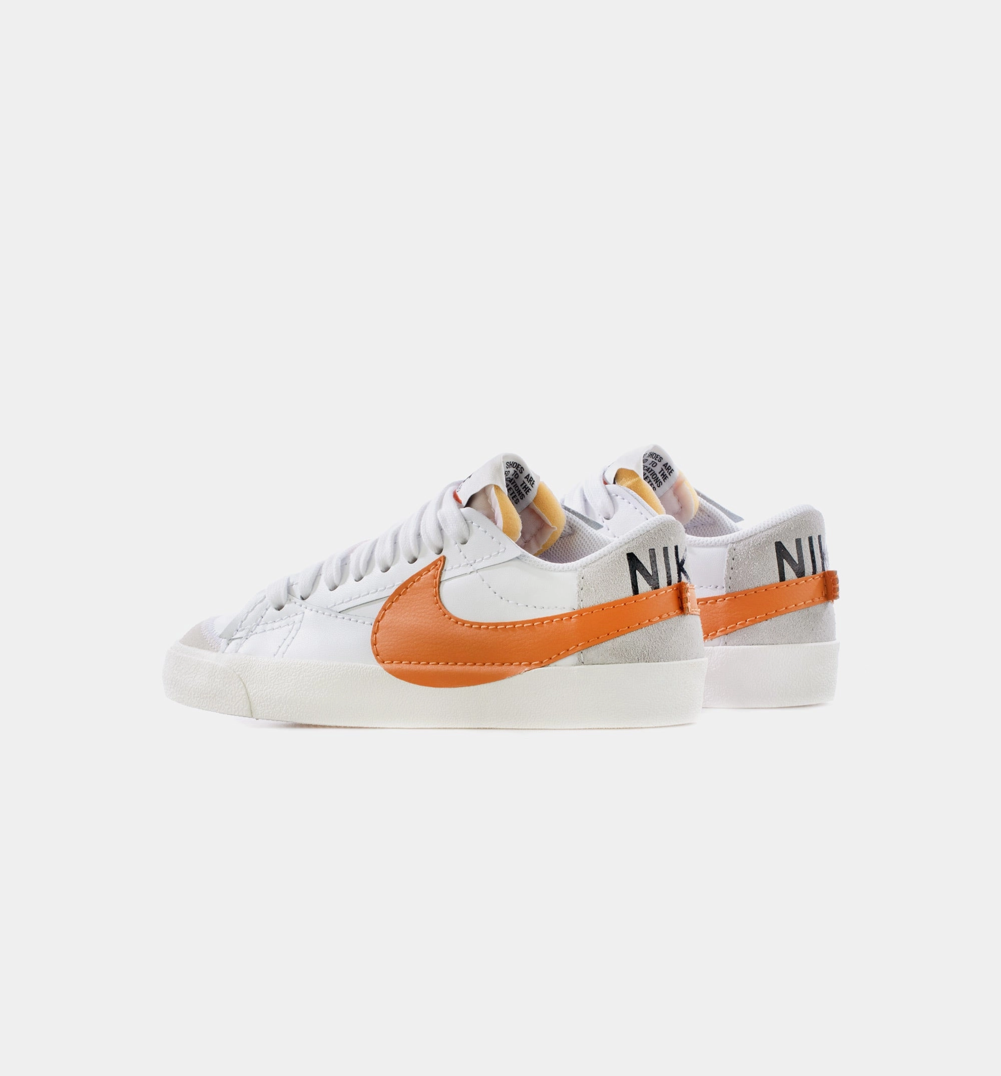 Nike Shoes That Are Popular Blazer Low 77 Jumbo Swoosh Mens Lifestyle Shoe - White/Orange