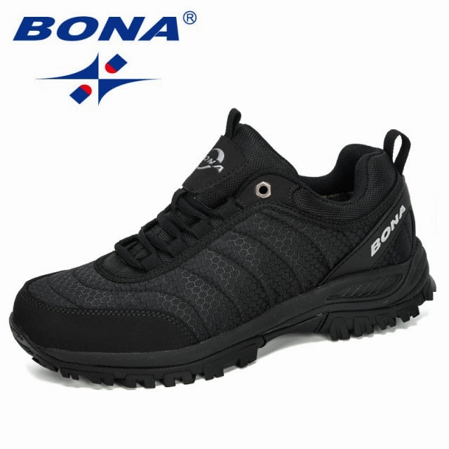 BONA 2020New Arrival Hiking Shoes Man Mountain Climbing Shoes Outdoor Trainer Footwear Men Trekking Sport Sneakers Male Comfy Hiking Shoes High Cut