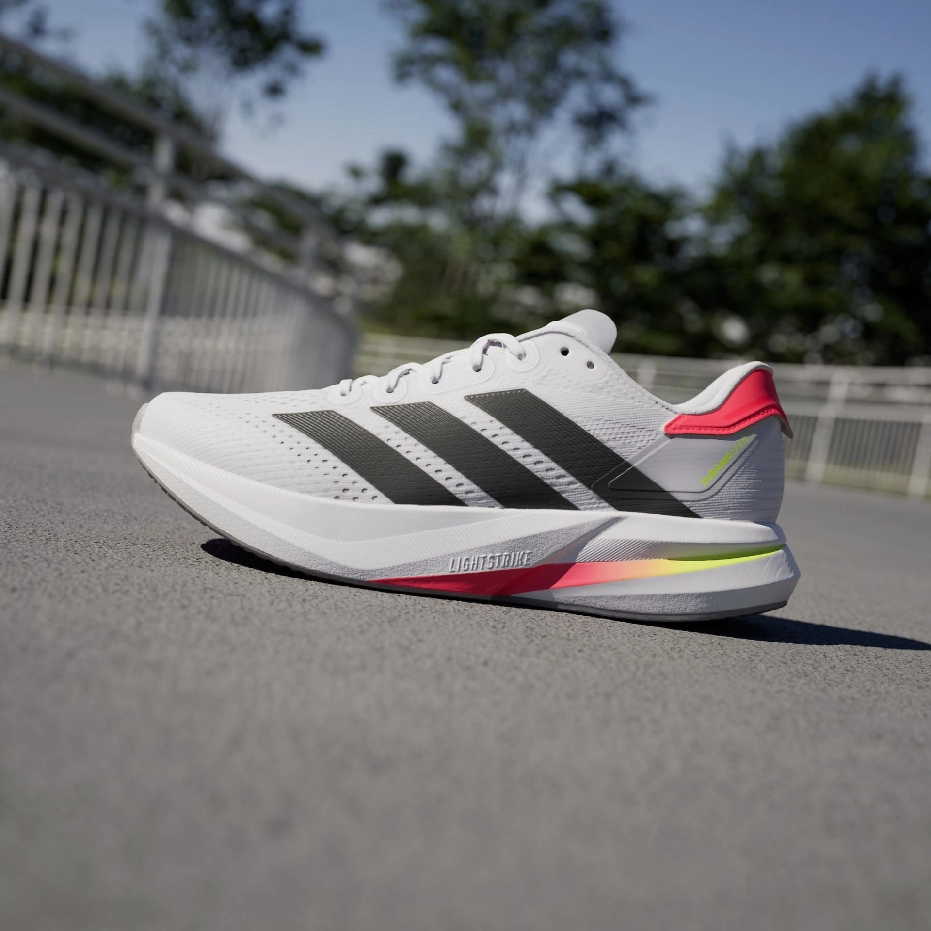 DURAMO SPEED 2 RUNNING SHOES - Cloud White / Core Black / Lucid Red Adidas S2g Boa Golf Shoes