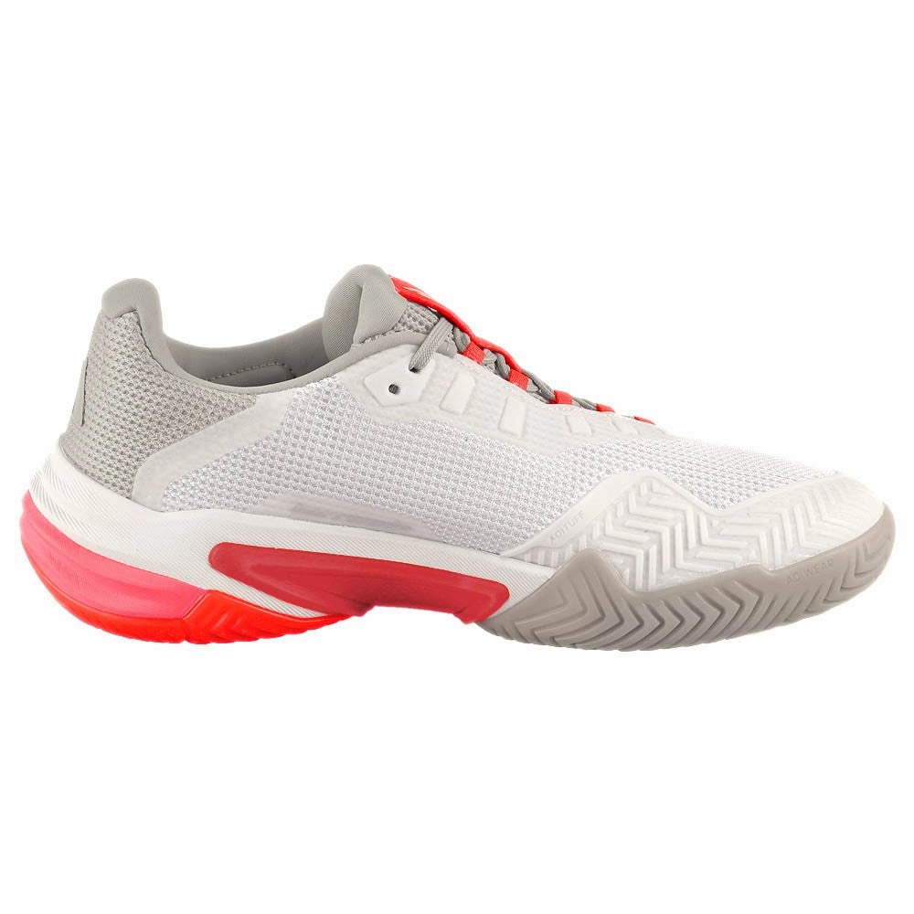 adidas Women's Barricade 13 - Cloud White/Lucid Red Fila High Top Tennis Shoes