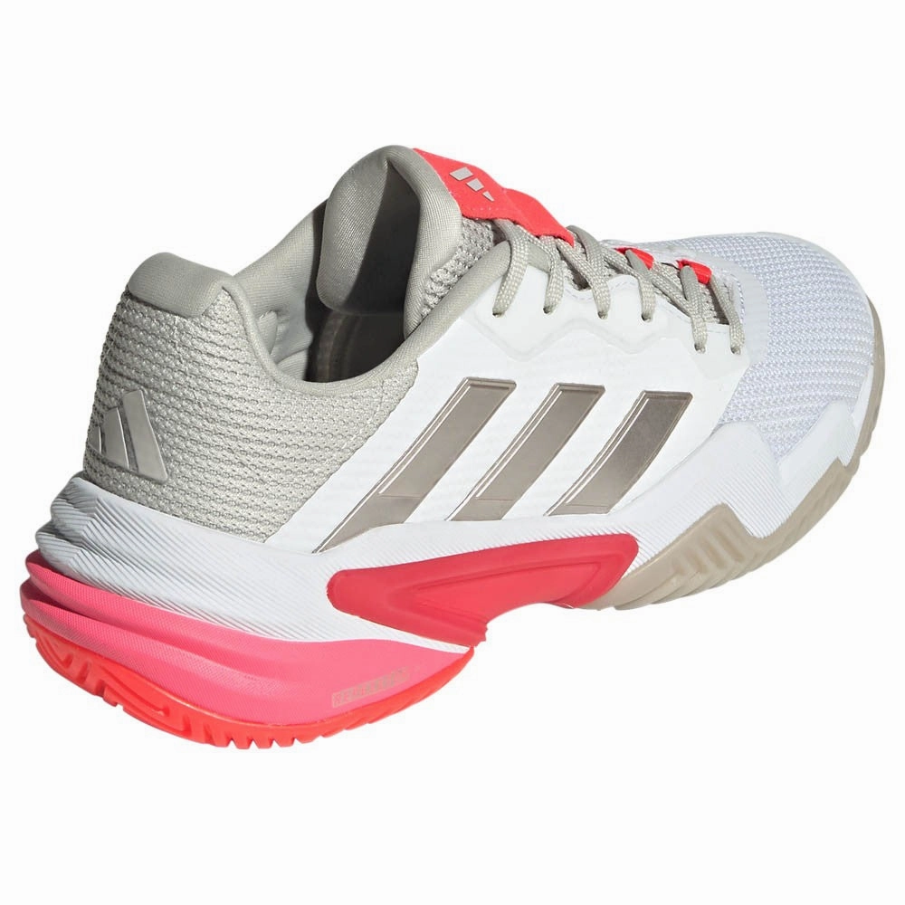 adidas Women's Barricade 13 - Cloud White/Lucid Red Burgundy Tennis Shoes