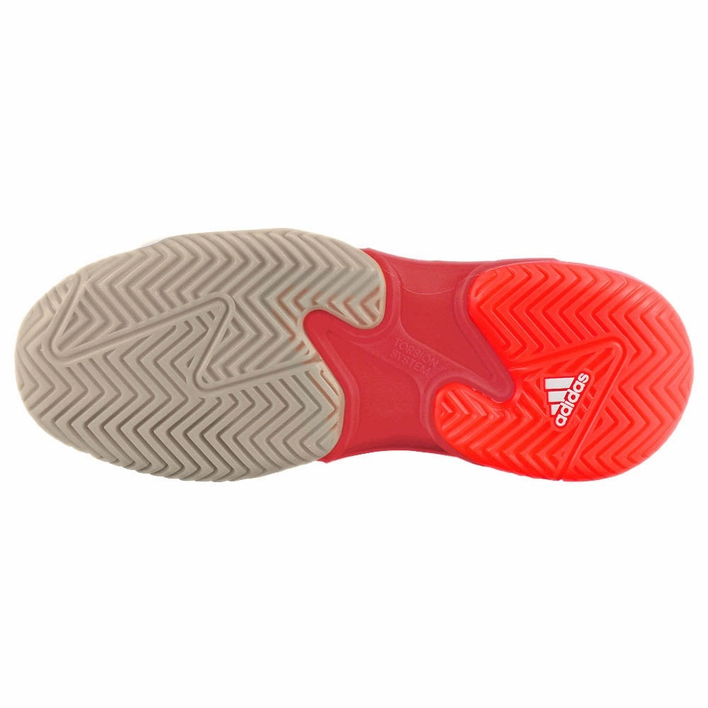 Black Tennis Shoes adidas Women's Barricade 13 - Cloud White/Lucid Red