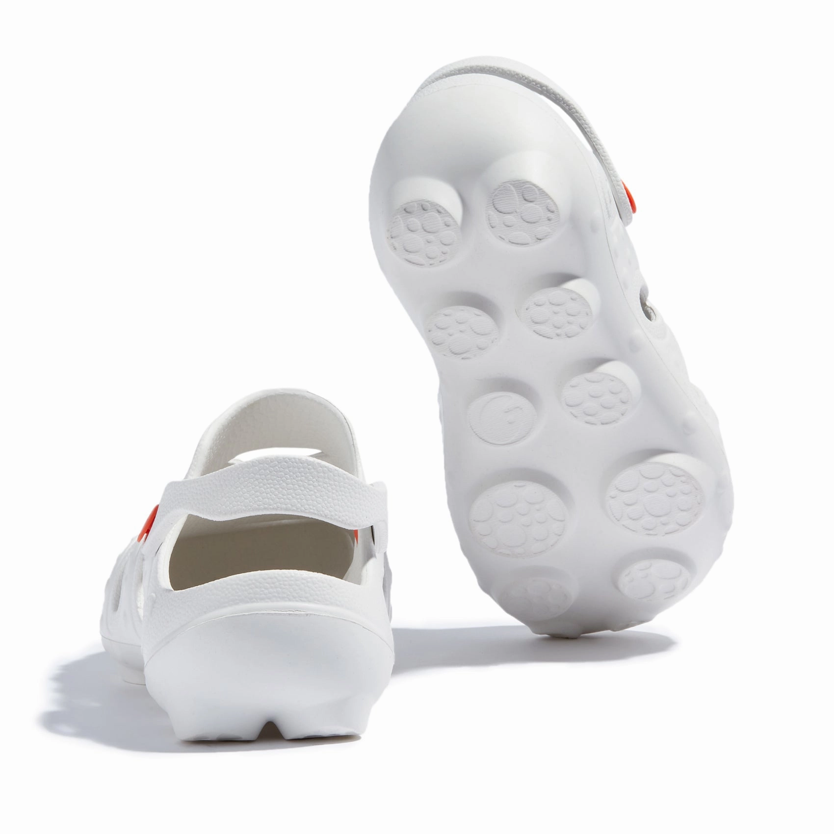 Bright-Moon White Octopus I Women Acupuncture Sandals
