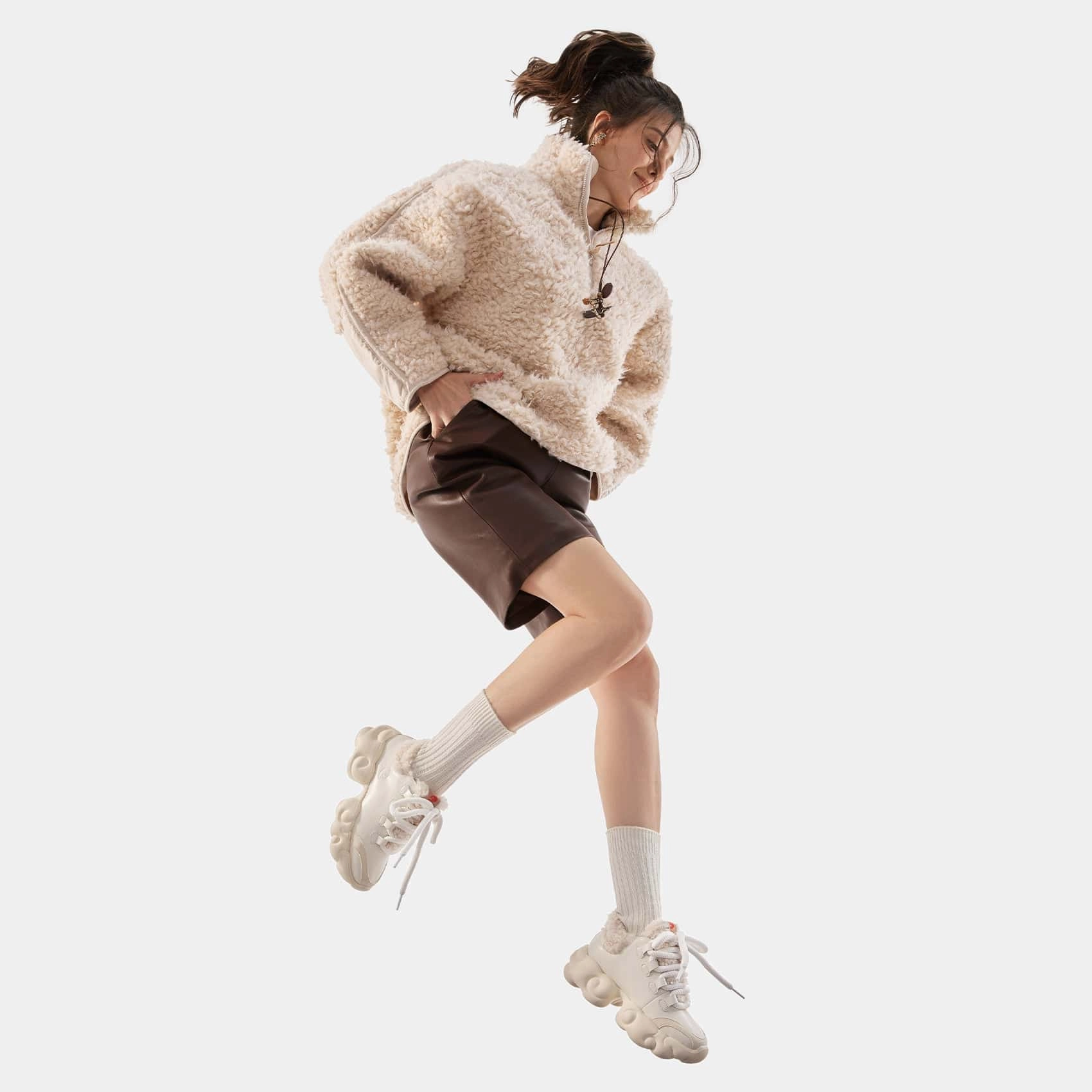 Bright White Cloud III Women Badminton Racquet Bag With Compartment