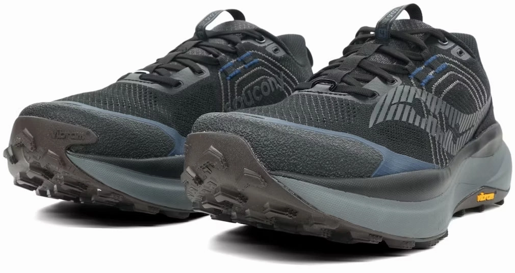 Saucony Xodus Ultra 4 Mens Trail Running Shoes - Black Running Tennis Shoes For Flat Feet