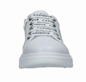 CafNoir sneakers da ragazza con laccio e zip laterale C-2020 white Sneakers Too Big Inserts