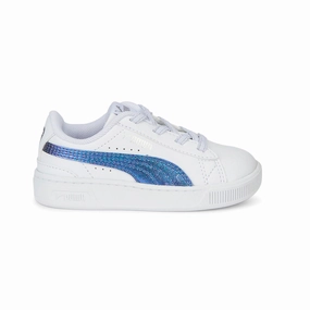 Pink And Blue Basketball Shoes Vikky V3 Bioluminescence Ac Lace Up Sneakers (Toddler)