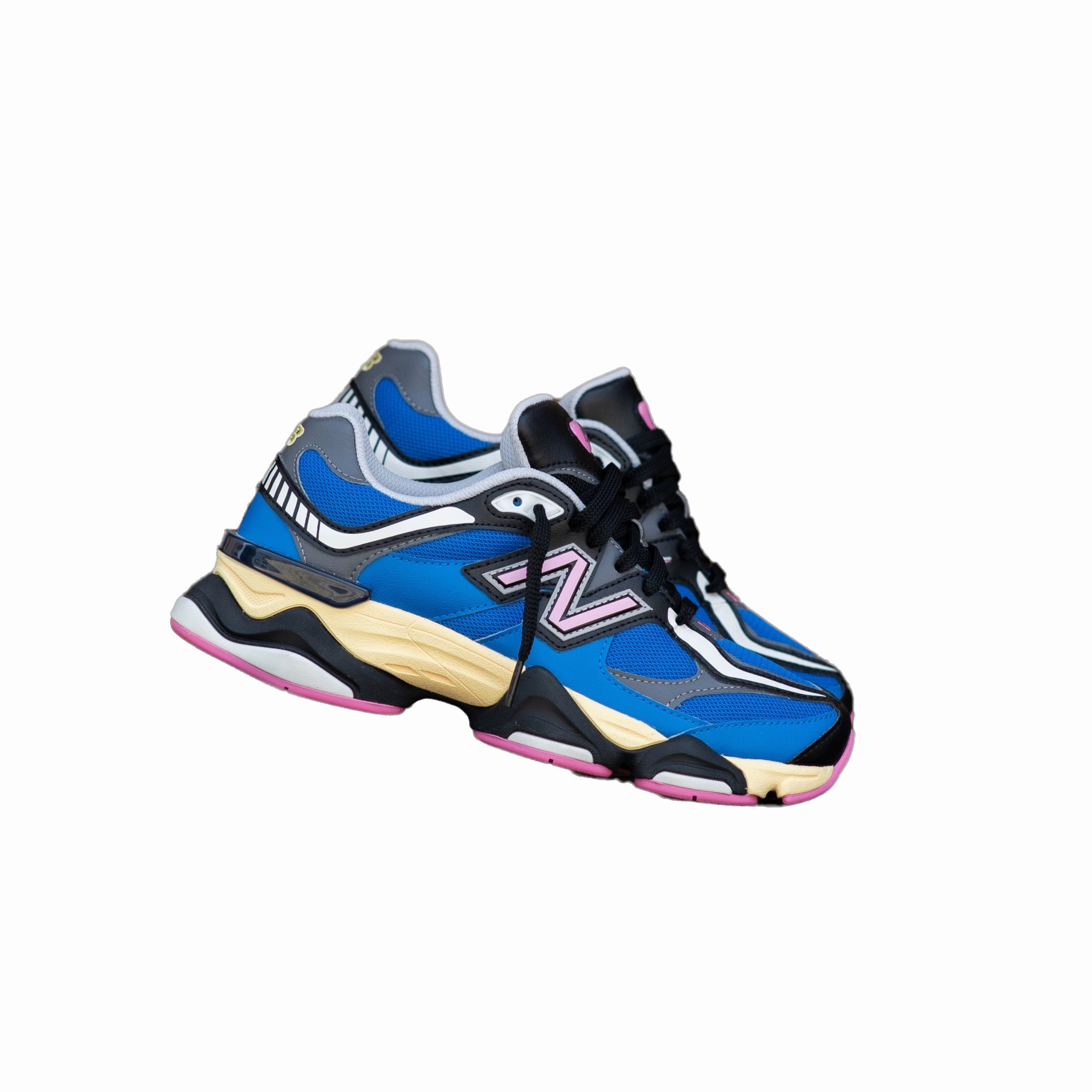 New Balance Men's 9060 Shoes - Blue Oasis / Real Pink New Balance White Color