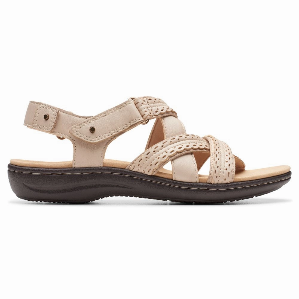 Sandals With Good Arch Support Clarks Laurieann Rena Sand Combi Leather Sandal (Women's)