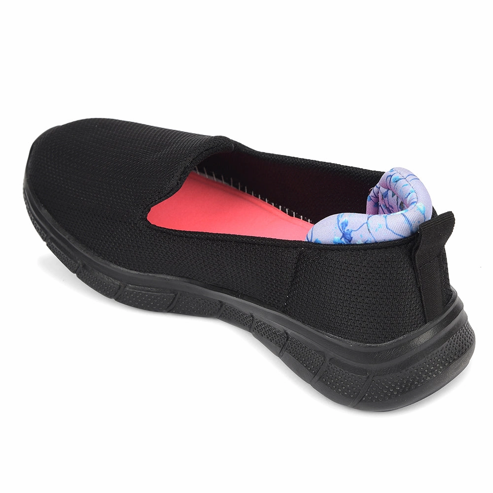 Stylish Comfortable Walking Leap7x Black Sports Non Lacing Walking Shoes For Women KAPPER By Liberty