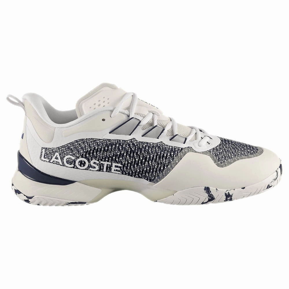 Lacoste Men's AG-LT23 Ultra Medvedev - Off White/Navy Jordan Nike Tennis Shoes