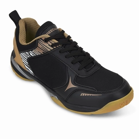Rs Shoes Badminton FREEDOM Black Sports Non-Marking Paddle/Pickleball & Badminton Shoes For Men PLUTO-1 By Liberty