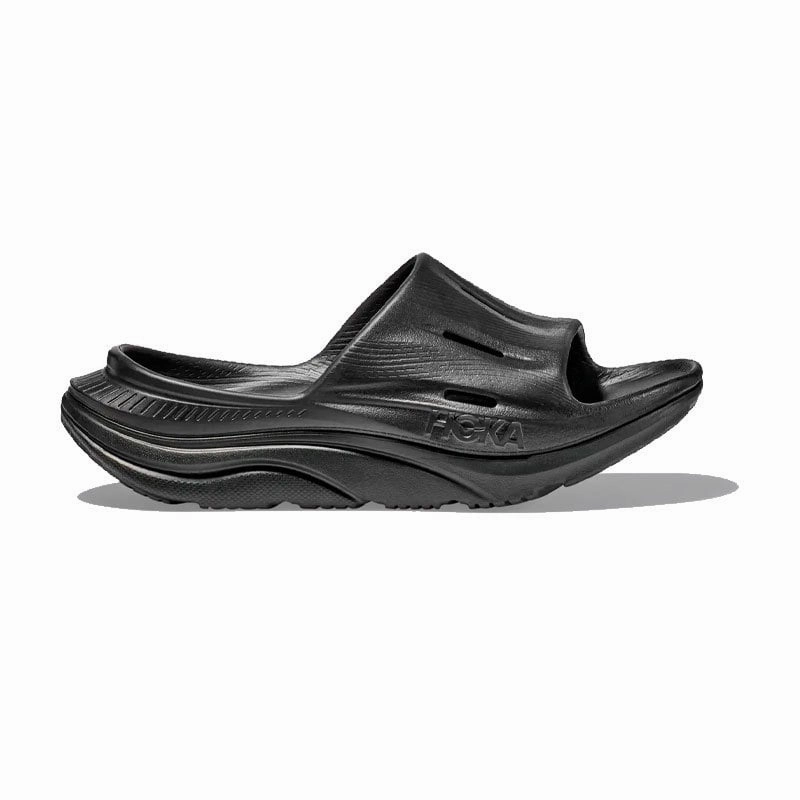 Men's Hoka Ora Recovery Slide 3, Black/Black, 10 D Medium Shoes Rochester Mn