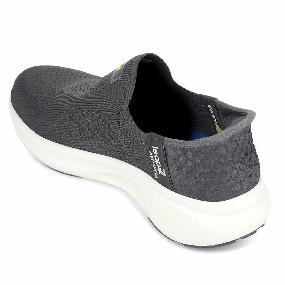 Recommended Walking Leap7x Dark Grey Sports Non Lacing Walking Shoes For Men EAZYGO-253 By Liberty