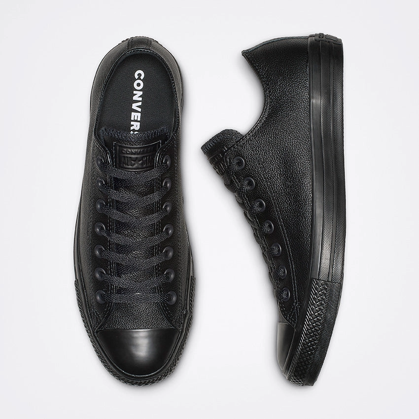 Basketball Shoes Own The Game Converse Women's Chuck Taylor All Star Low Top Triple Black Leather Shoe