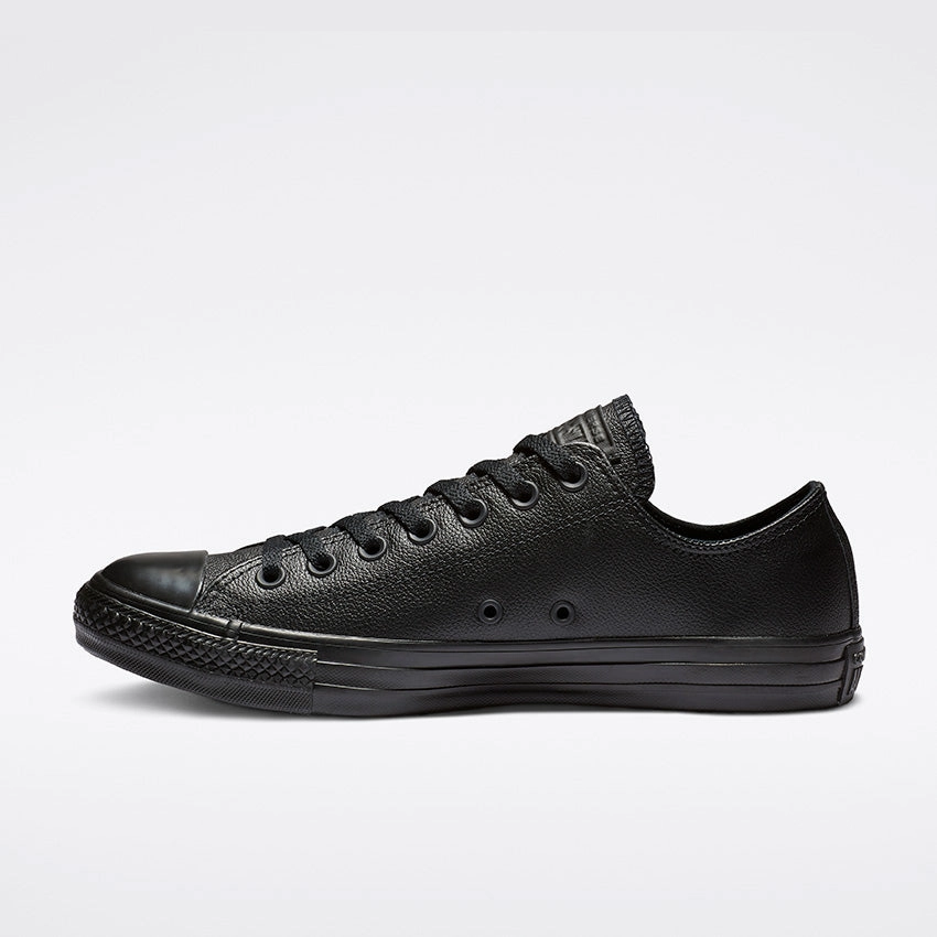 Converse Women's Chuck Taylor All Star Low Top Triple Black Leather Shoe Best Sole For Basketball Shoes