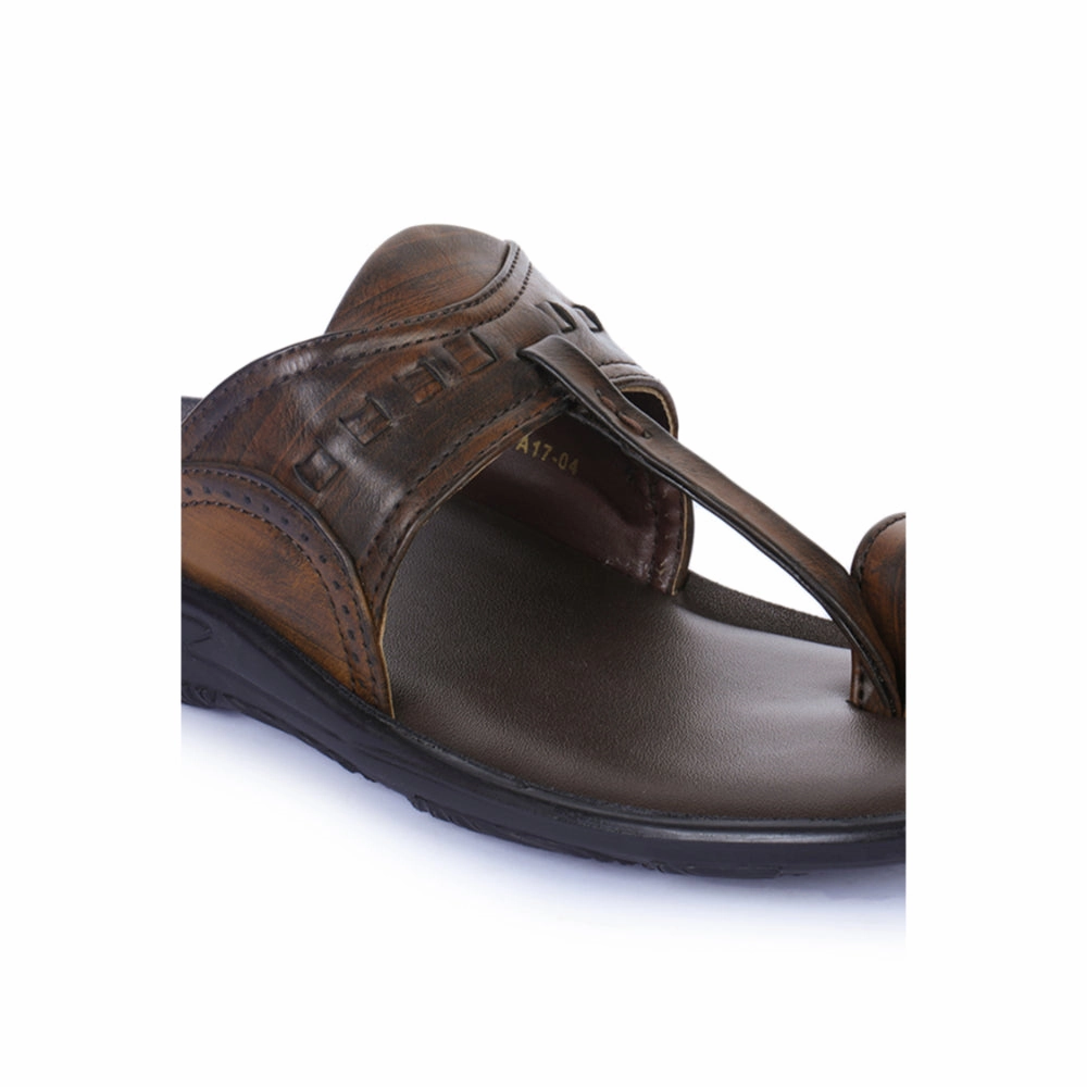 Coolers Casual Brown Toe Ring Slippers For Men  A17-04 By Liberty Platforms Sandals