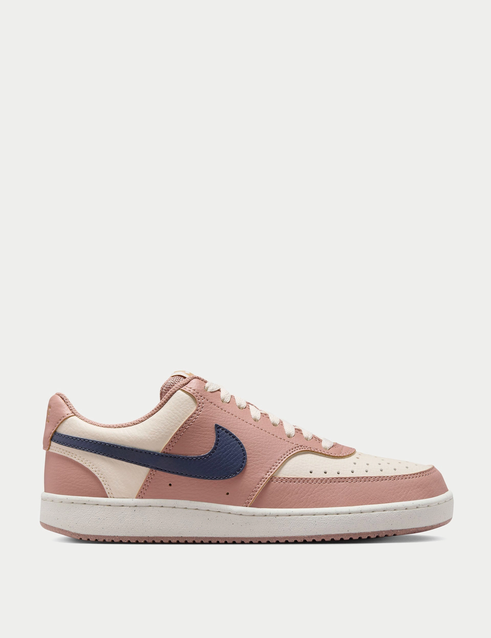 Cheap Wholesale Basketball Shoes Court Vision Low Next Nature Shoes - Particle Pink/Midnight Navy/Pale Ivory