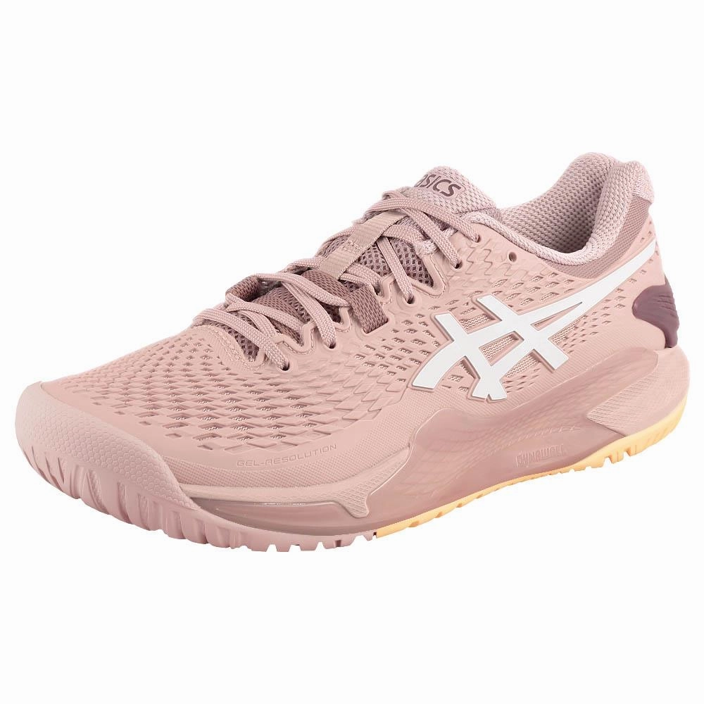 Sole Tennis Shoes Asics Women's Gel-Resolution 9 - D Width - Watershed Rose/White