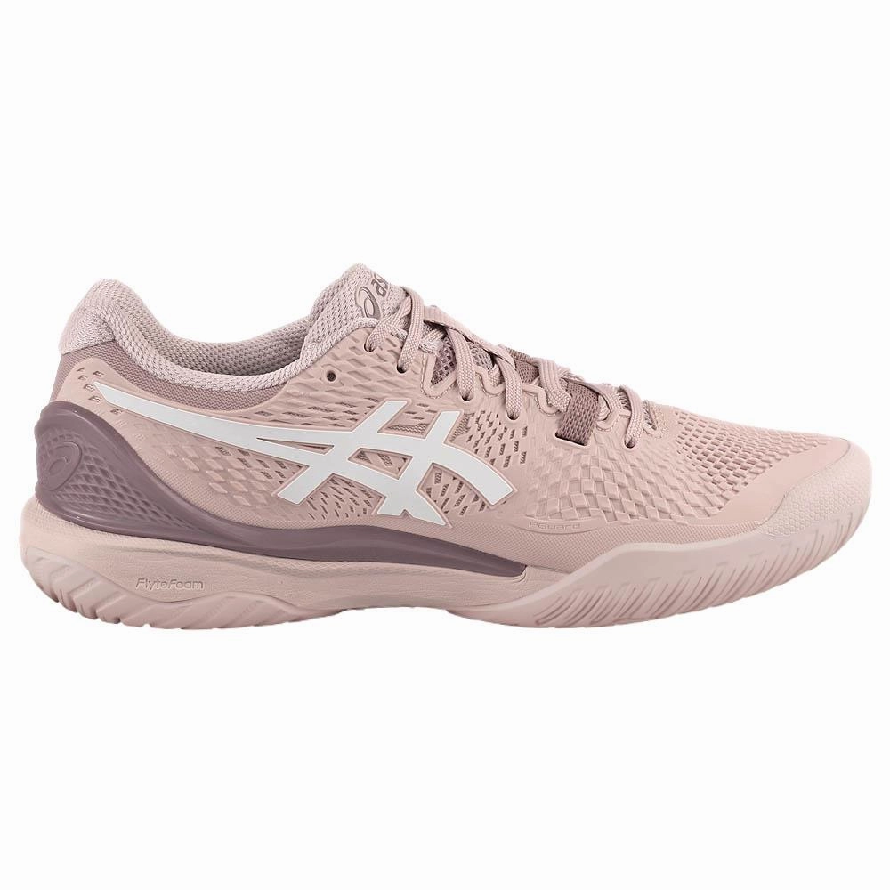 Tennis Shoes With High Heels Asics Women's Gel-Resolution 9 - D Width - Watershed Rose/White