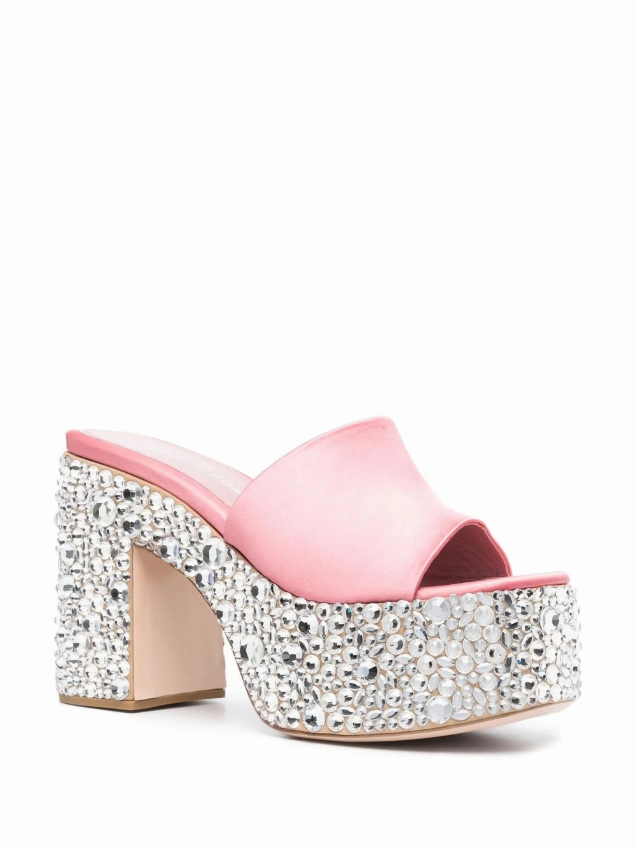 Croco crystal-embellished 65mm platform sandals Sandals Grande St Lucian