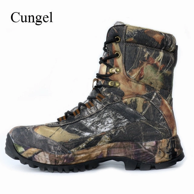 Cungel Outdoor Hiking Shoes Camouflage Sneakers Men Winter/Autumn waterproof hunting Military desert boots trekking Climbing Snow And Rock Climbing Shoes