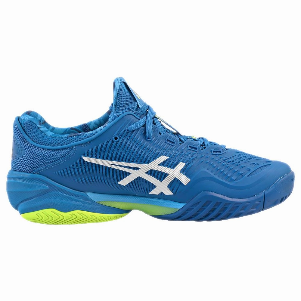 Asics Men's Court FF 3 Novak - Tuna Blue/White Birkenstock Tennis Shoes