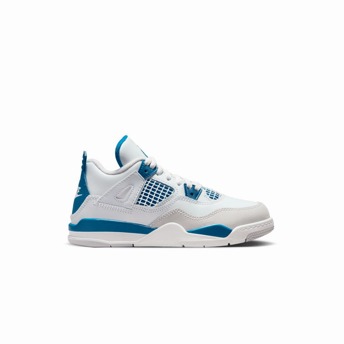 Kids Air Jordan 4 Retro 'Military Blue' Good Indoor Basketball Shoes
