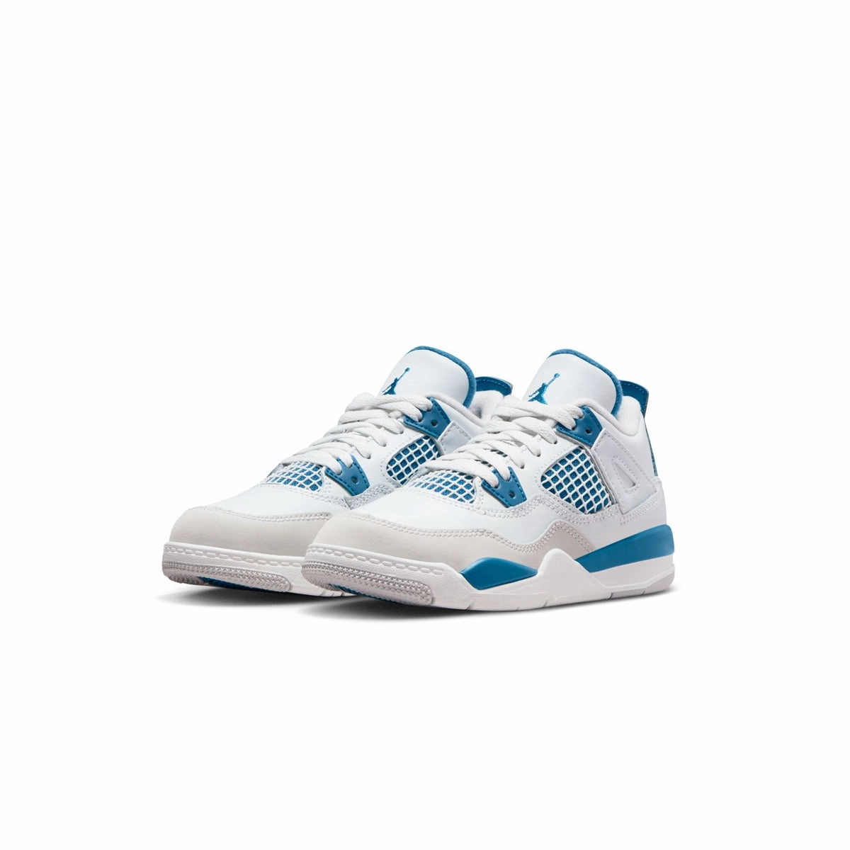 Kids Air Jordan 4 Retro 'Military Blue' Basketball Shoes Kyrie