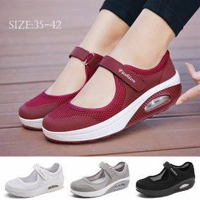 Women's Walking Shoes Lightweight Mesh Breathable Fashion Casual Shoes Air Cushion Flat Shoes American Made Cross Training Shoes