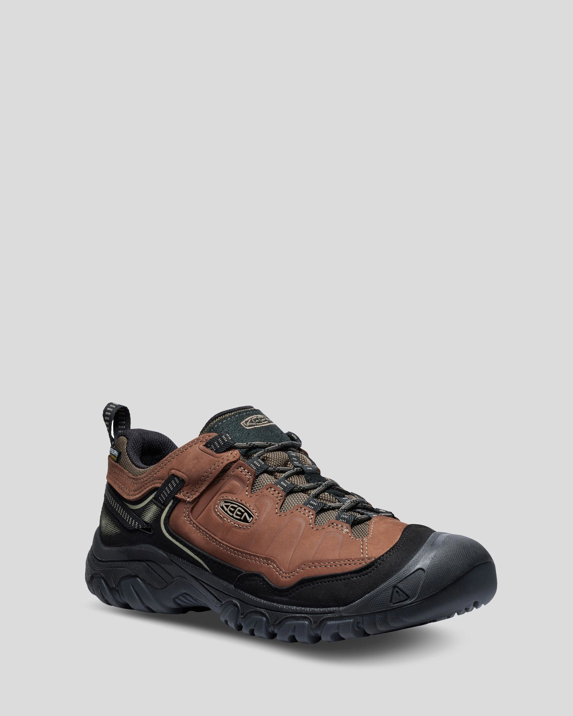 Men's Keen Targhee IV Waterproof Hiking Shoes - Bison/Brindle Ugly Hiking Shoes