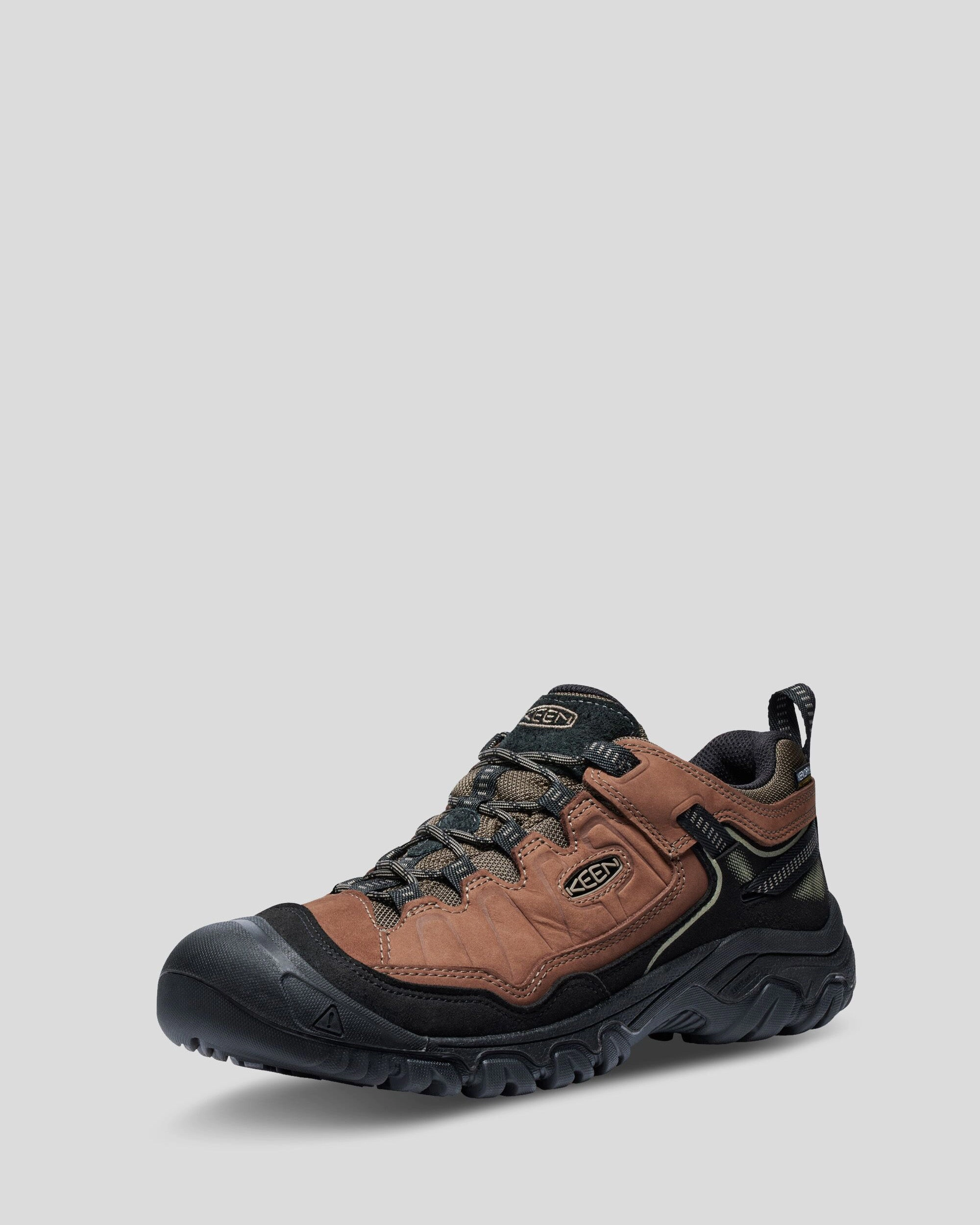Men's Keen Targhee IV Waterproof Hiking Shoes - Bison/Brindle Top Best Hiking Shoes