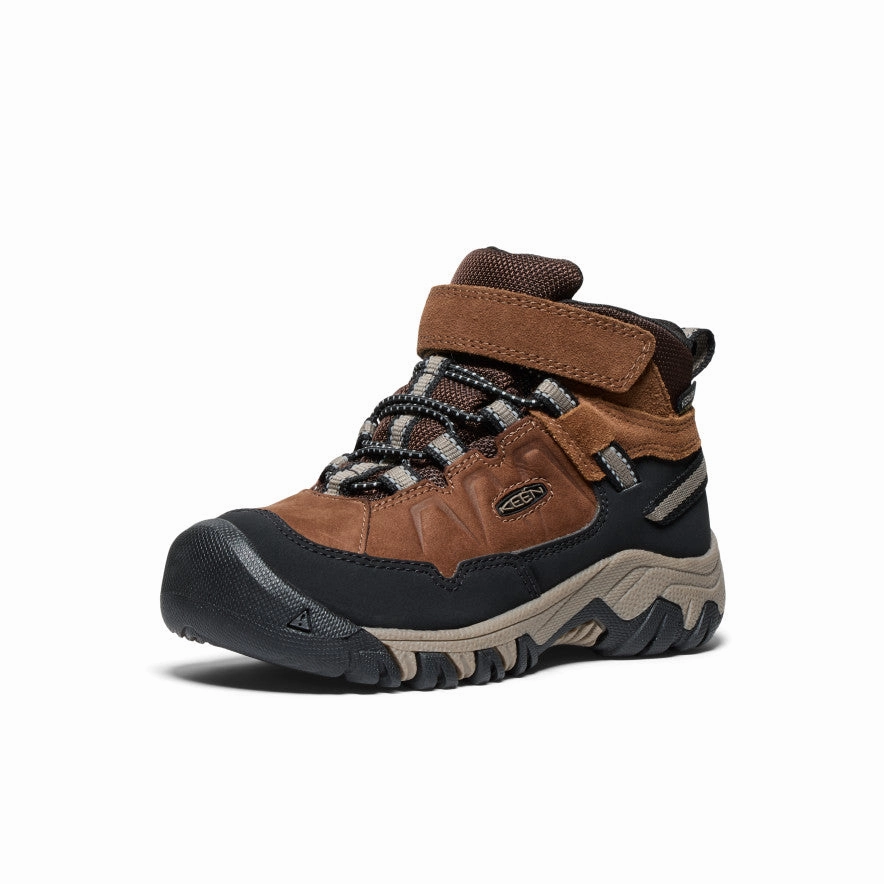 Trail Or Hiking Shoe Little Kids' Targhee IV Waterproof Hiking Boot  |  Bison/Brindle