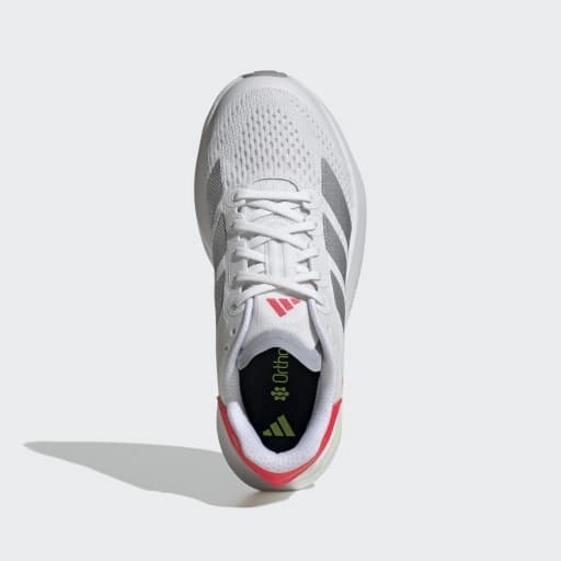 Adidas Courtflash Tennis Shoes DURAMO SPEED 2 RUNNING SHOES - Cloud White / Silver Metallic / Lucid Red