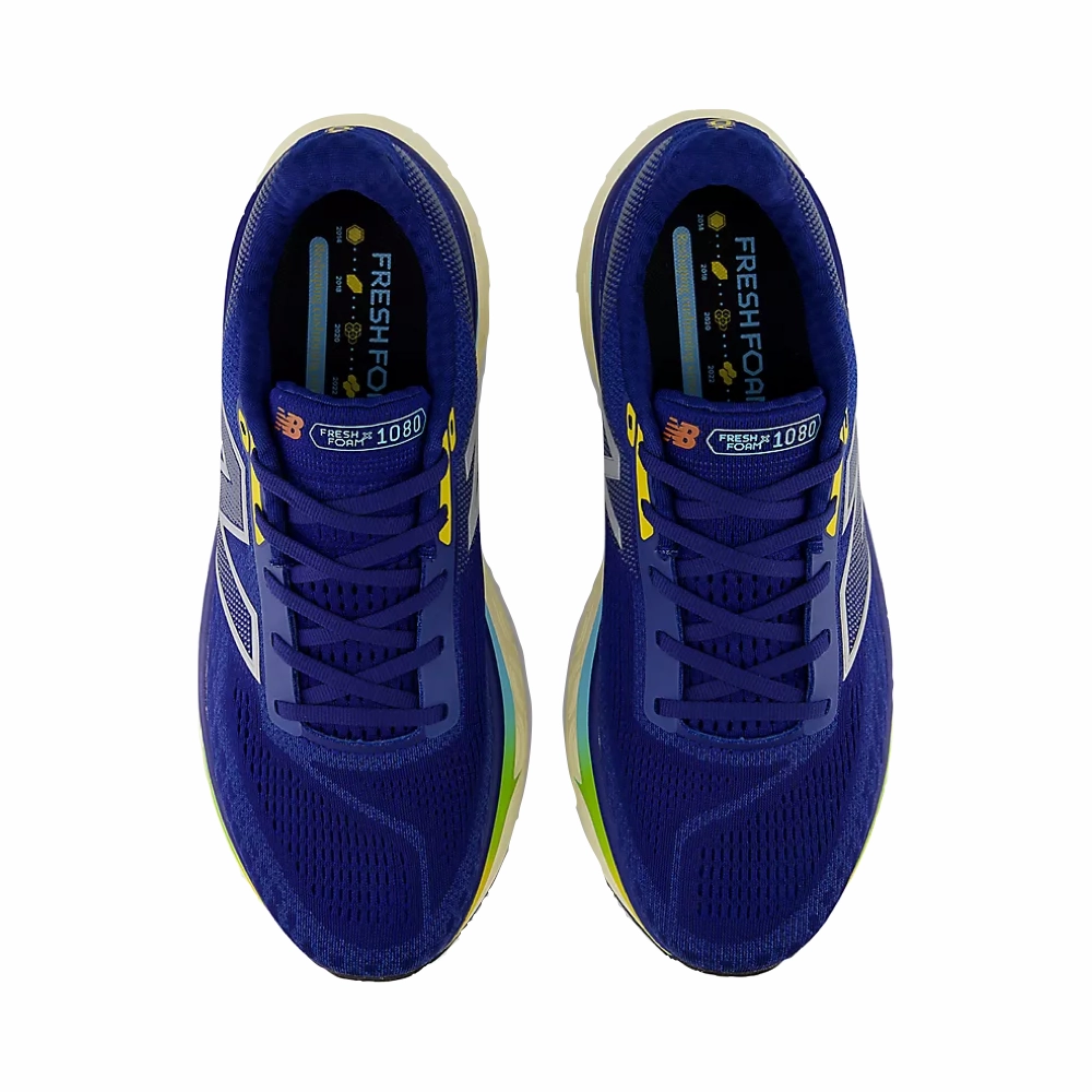 New Balance Men's Fresh Foam X 1080v14 Sneaker in Inkwell with Silver Metallic and Ginger Lemon New Balance 990v6 On Feet