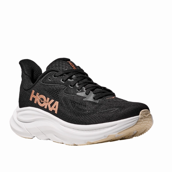 Hoka Women's Clifton 10 Black/Gold Shoes Jacksonville Fl