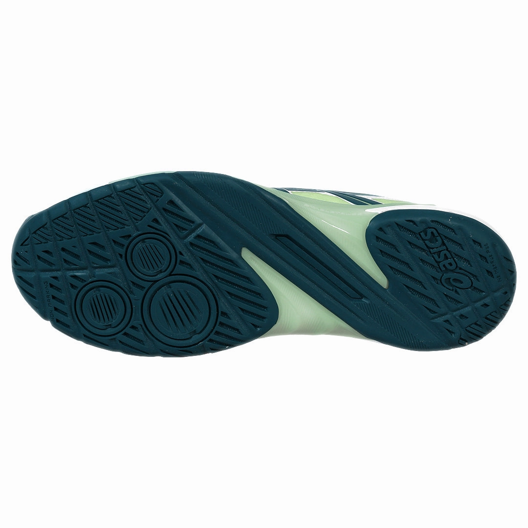 Badminton Shoes Sole Material Asics Men's Powerbreak FF - White/Tranquil Teal