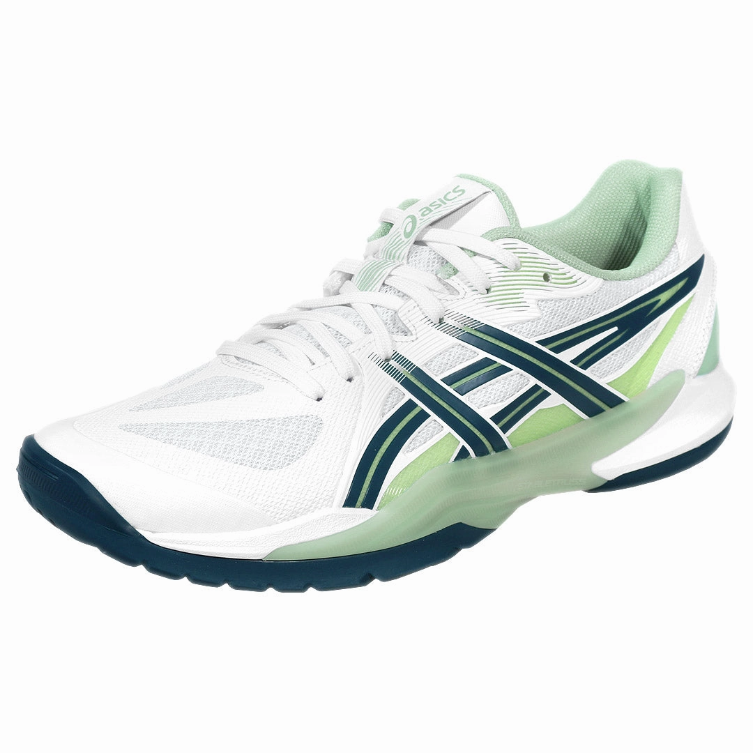 Badminton Shoes Sale Asics Men's Powerbreak FF - White/Tranquil Teal