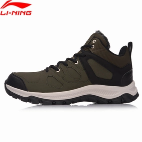 Best Hiking Shoes For Snow Li-Ning Men Boots Hi Hiking Shoes Classic WARM SHELL Walking Sneakers Winter Warm LiNing Sport Shoes AGCM189 YXB101