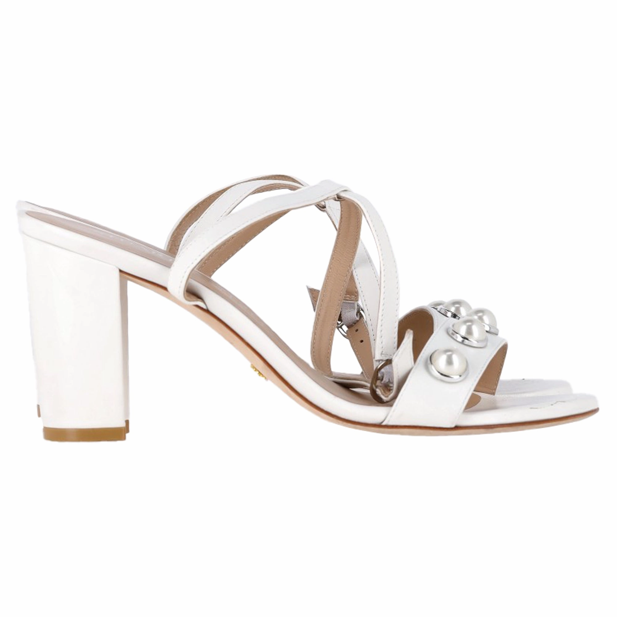 Sandals Montego Stuart Weitzman Nearlybare Portia Sandals in White Leather