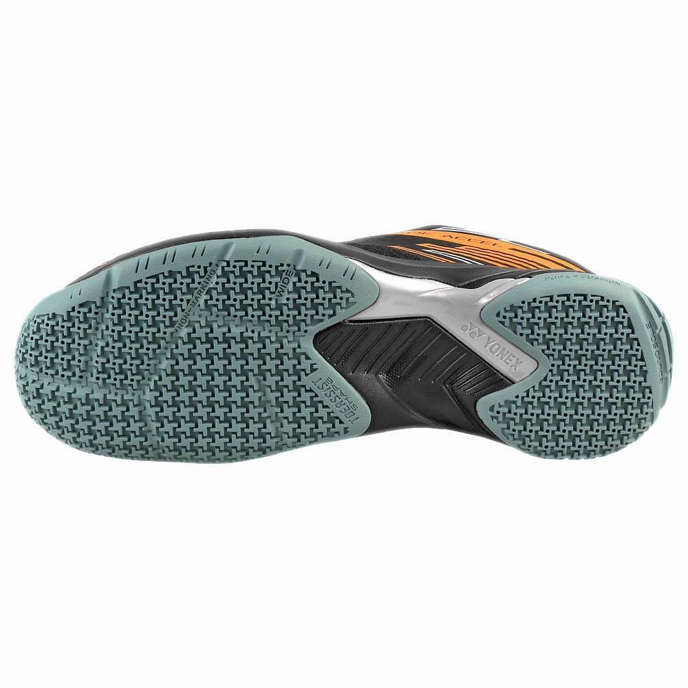 Badminton Shoes Under 1000 Yonex Men's Cascade Accel - Wide - Black/Orange