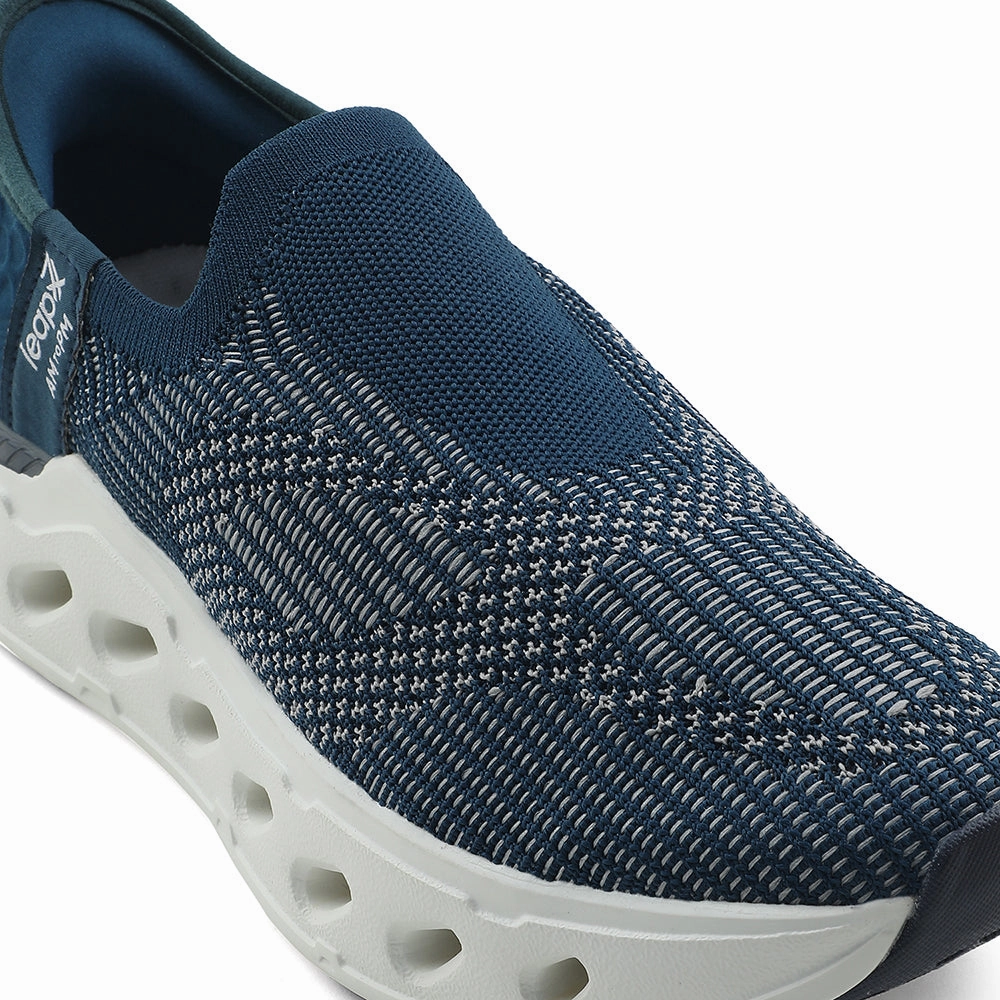 European Walking Shoe Leap7x Teal Blue Sports Walking Shoes For Men AIRFLOW-1 By Liberty