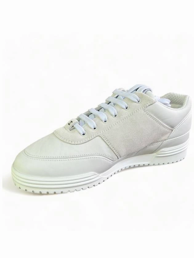 Lettering Two Tone Sneakers Suede Calfskin White Chanel Air Force 1 Sneakers