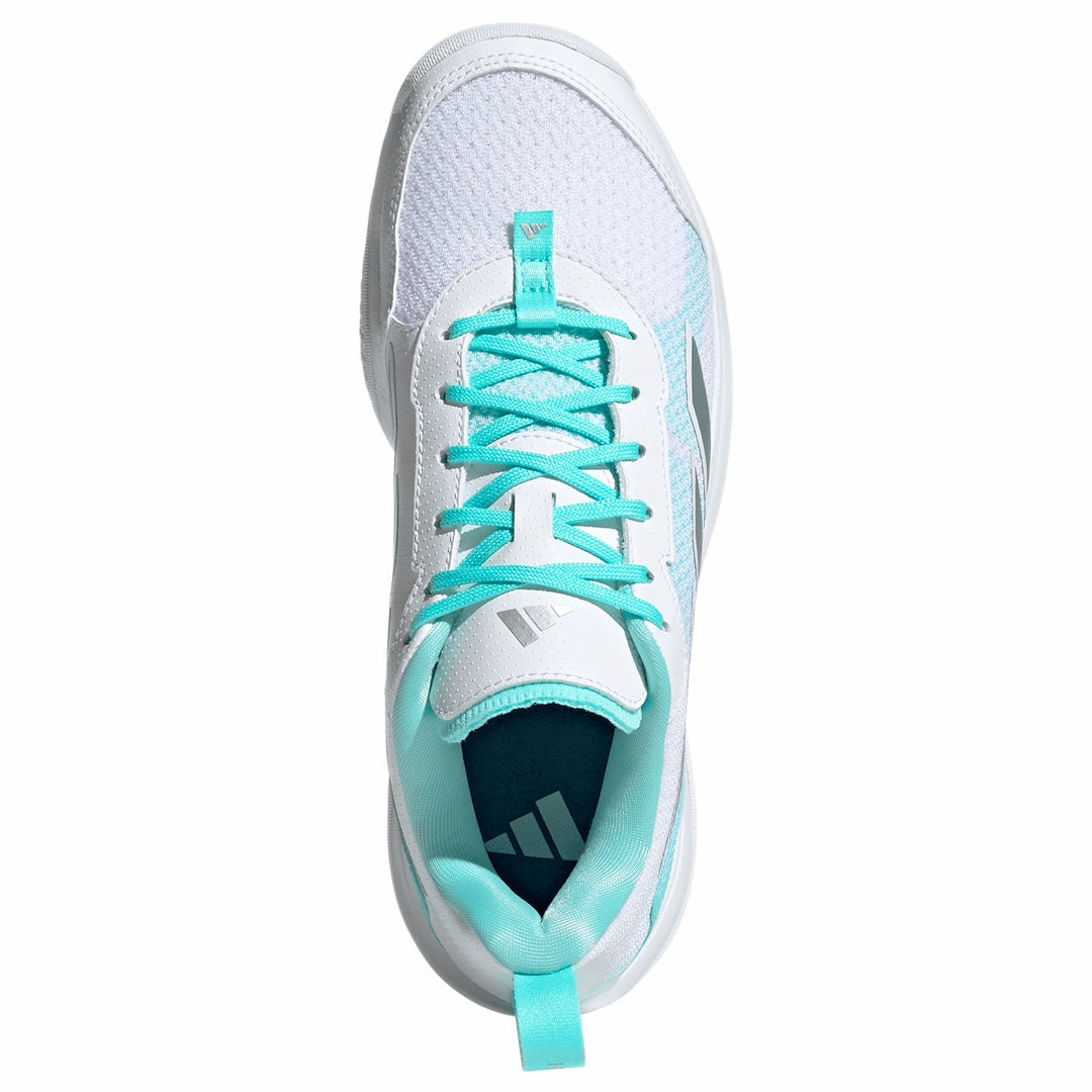 adidas Women's Avaflash - White/Silver/Aqua Lugz Tennis Shoes